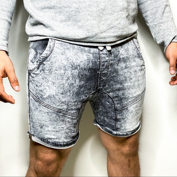 zara soft denim shorts